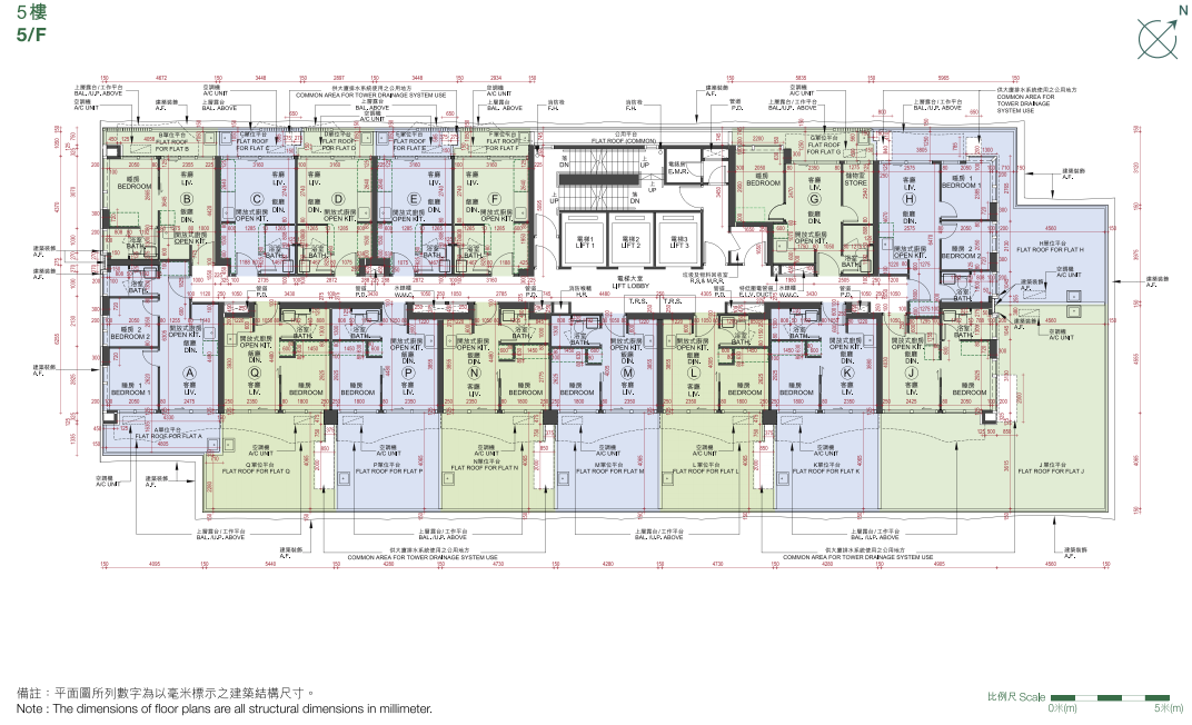 必嘉坊·曦匯 標準層平面圖 324個單位布局設計
